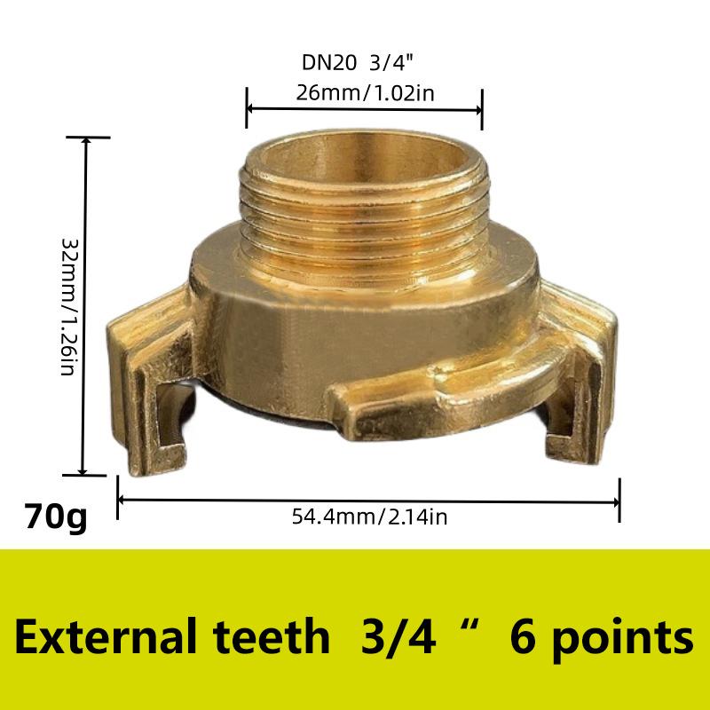 1Pc Quick Connect Water Fitting Claw Couplings Tap Connectors Copper DN15 DN20 DN25 Garden Water Hose Connector Accessories