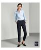 083 Women's Color-Spun Striped Professional Straight-Leg Slimming Suit Pants