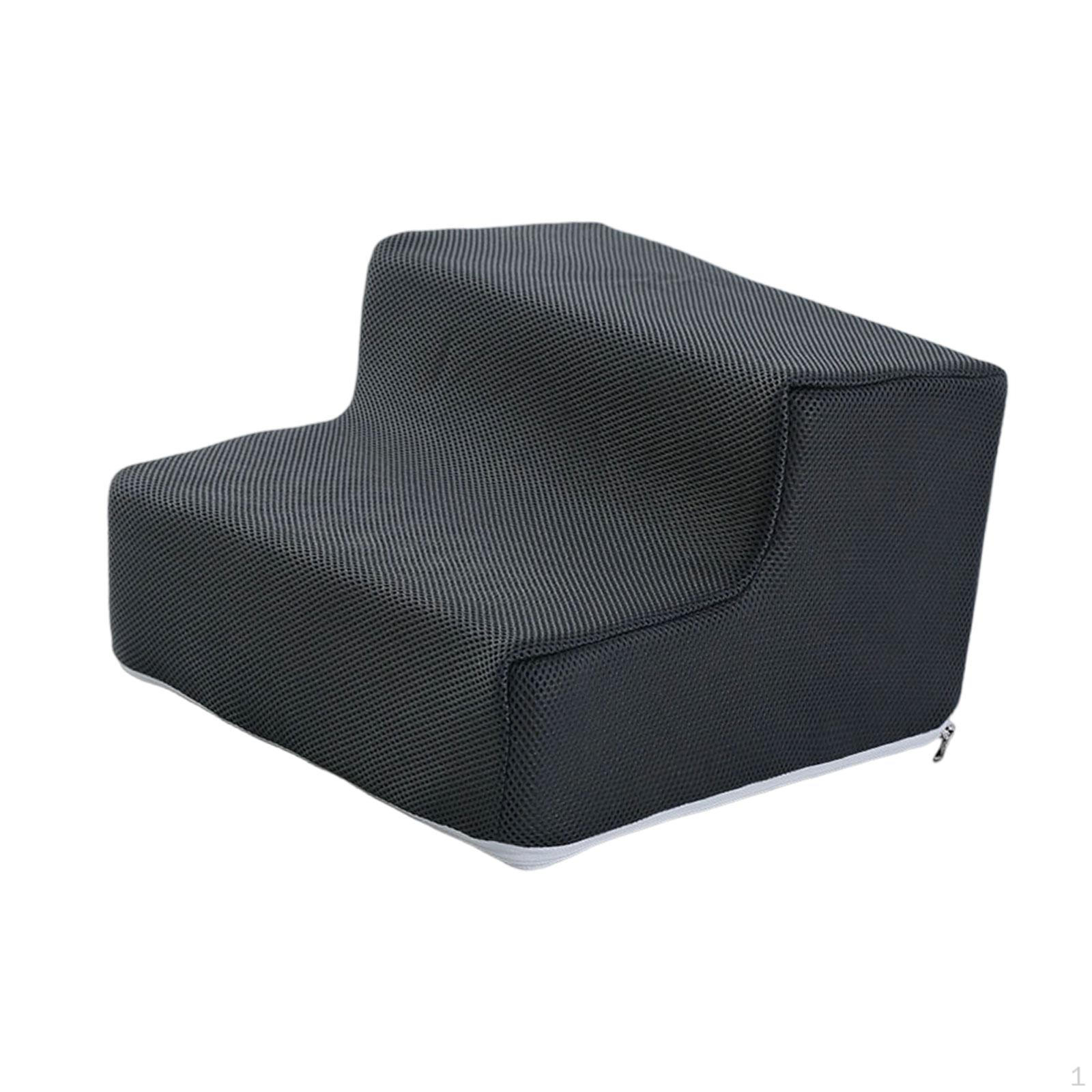 

Двухступенчатая лестница для маленьких питомцев, моющаяся рампа с нескользящим основанием, для доступа к дивану и окну темно-серого