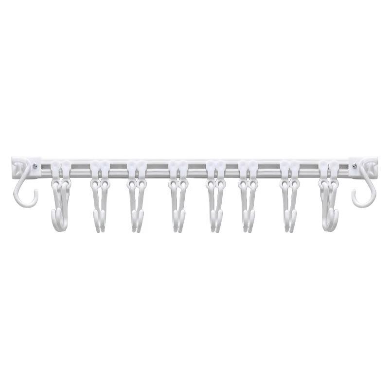 Drill-Free Kitchen Hook Track & Sliding Rack System for Cabinets