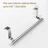 Kitchen cabinet towel rack, 9-inch professional wall-mounted towel bar, can be universally installed on cabinet doors, set of 2, silver