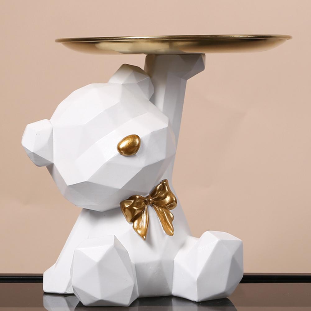 Storage Sculpture Kawaii Geometric Butterfly Bear Tray Living Room Desktop Decoration Sundries Coffee Shop Household Supplies