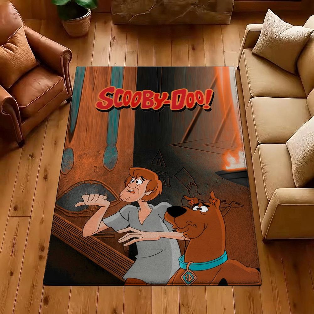 Scoobydoo Mystery Gang Printed Rug Nonslip Easyclean Carpet For Living Room Play Area Hallway Home Party Decor New Year Gift