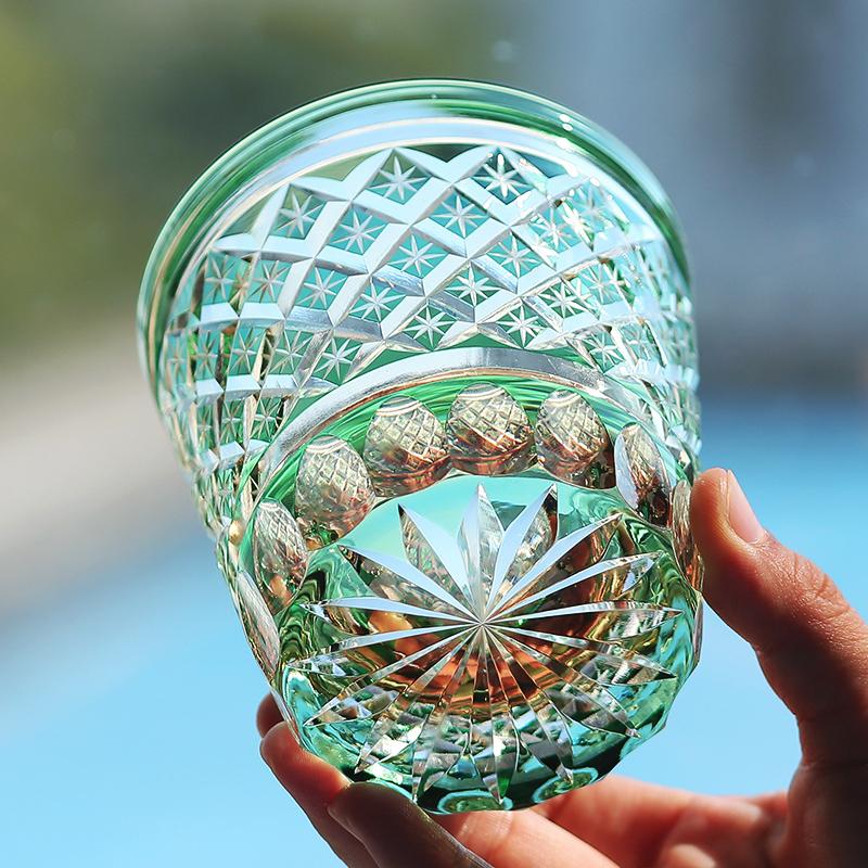 11 Oz Luxury Handcrafted Edo Kiriko Whiskey Glasses