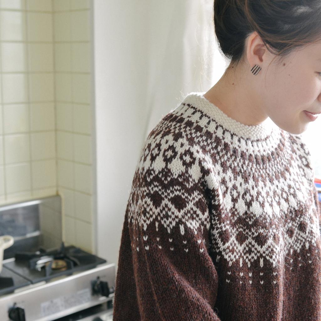 Yokota DARUMA Shetland Wool Medium Set of 6380 Yarn, Thickness, Col. 5, Blue, 50g, Approx. 136m, 5,