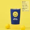 Stainless Steel Vacuum Insulated Tumbler With Straw Lid Blue Smile Design 350ml To 1000ml Office Travel Gym