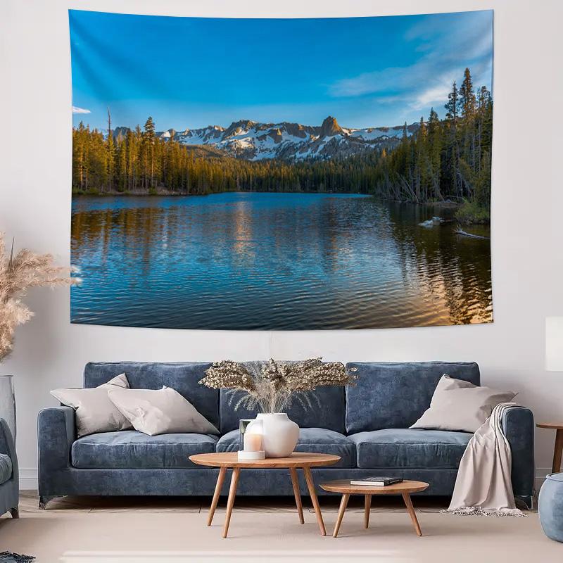 Nature Lake Mountain Tapestry Art Wall Decor For Bedroom Living Room Creative Home Decor