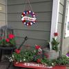 Independence Day Decorations For Front Door, Wooden Red,  Blue Star Sign, Patriotic Soldiers Memorial Day Porch Home Wall Outdoor Decoration