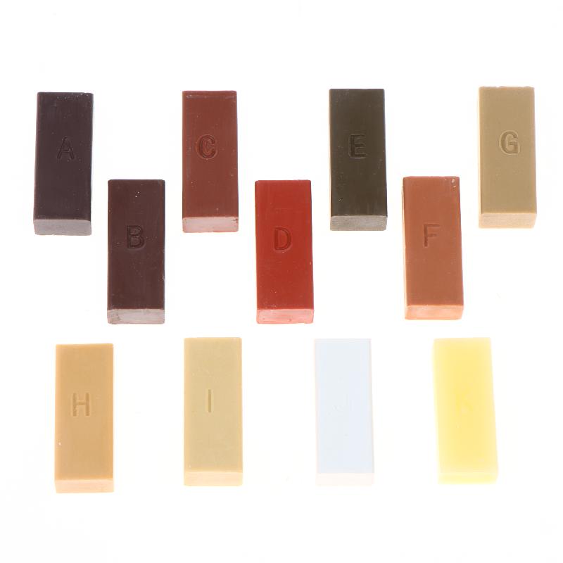 Cire de réparation pour parquet Couleur naturelle Sans résidu Blocs de réparation pour rayures, taches, fissures pour la maison, les meubles en bois, l'entretien du sol