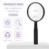 10x and 30x magnification handheld easy to 75mm convenient size for reading magnifier, large, see, lightweight, simple, diameter,