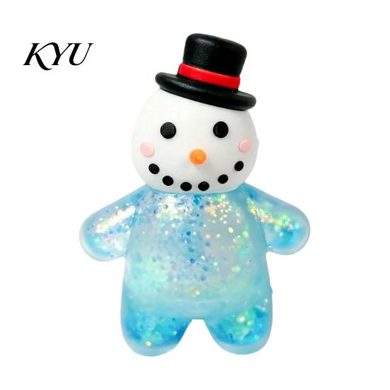 Safe TPR Squeeze Toys Christmas Santa Snowman Stress Ball, Slow Rising Soft Fidget for Anxiety Toy Relief, Cute Holiday Decompression Gift Portable