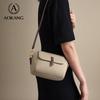 Aokang Crossbody Bag, Large Capacity Cowhide Square Bag, Commuter Shoulder Bag