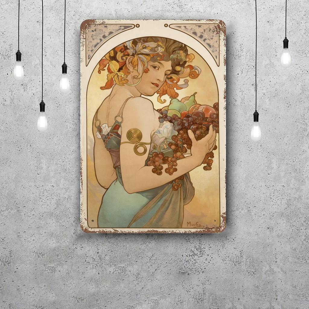 Art Nouveau Classic Poster Rusty Metal Plaque Retro Decorative Plate Bar Man Cave Garage Club Metal Sign Wall Decoration