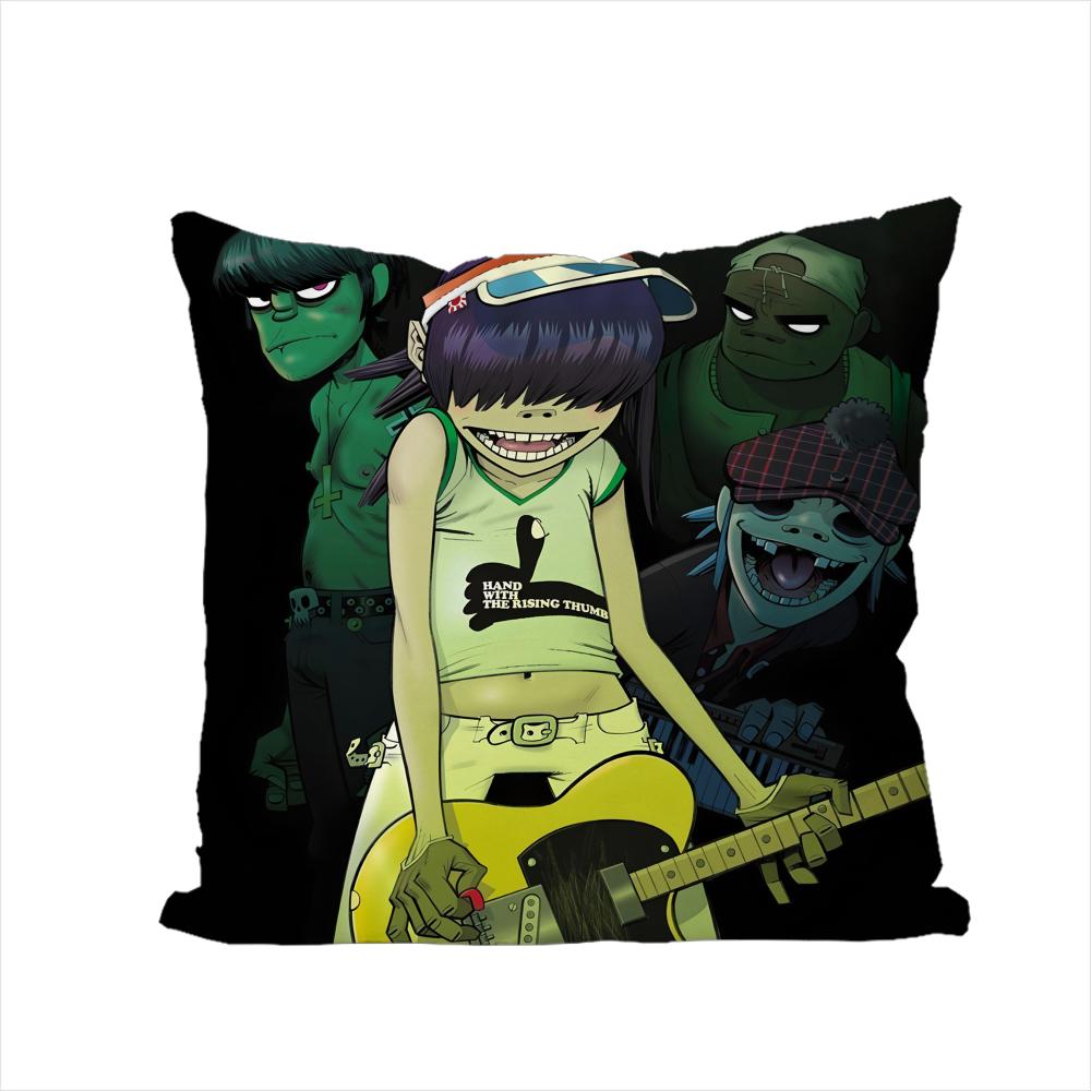 GGorillaz Music Pillow Case For Car Sofa Decorative Home Doublesided Print Plush Square Throw Pillow Cushion Cover