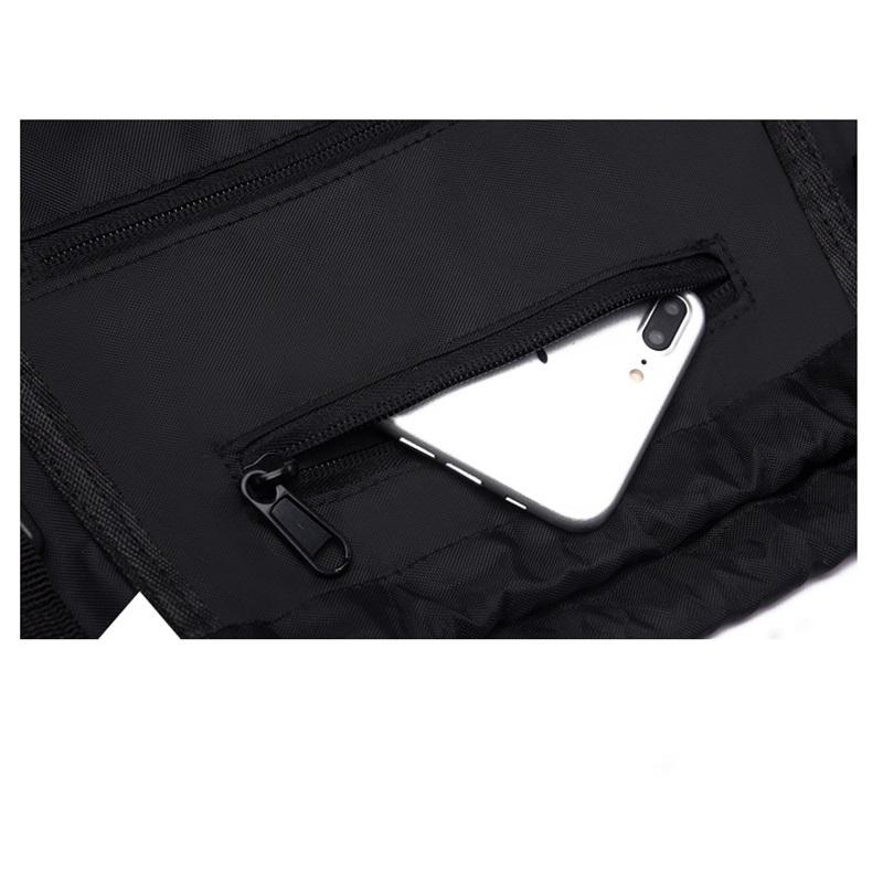Black Basketball Bag Training Bag Multifunctional Drawstring Bag Student Fitness Outdoor Club Sports Bag