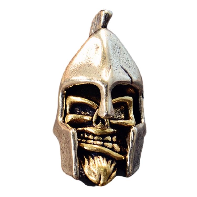Helmet Skull Swords Pendant Ideal for Paracord and Necklaces Craft Projects Paracord Bead Cultural Crafts