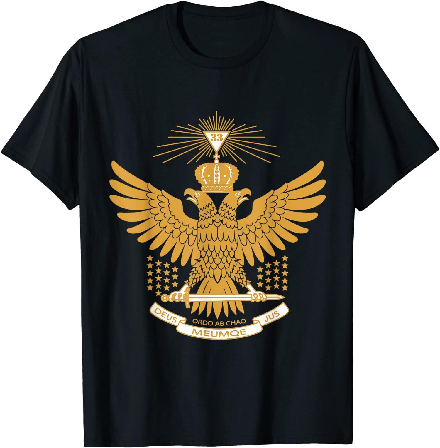 NEW LIMITED Mens 33rd Degree Masonic Scottish Rite Wings Up Father s Day T-Shirt S
