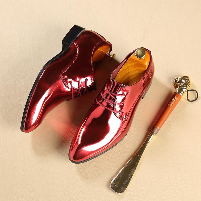 Fashion Party Office Business Casual Shoes for Men Lace-Up Mens Dress Shoe Men Formal Leather Shoes New Pointed Toe Men Oxford Shoes