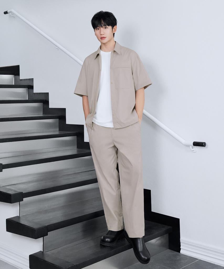 MINDBRIDGE Relaxed Fit Full Elastic Waist Pants
