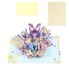3D Butterfly and Flower Popup Postcard Handmade Greeting Card with Envelope for Birthday Anniversary Gift for Teacher