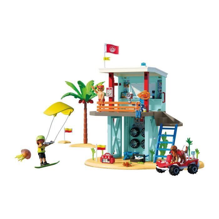 Playmobil 71903 Poste de secours & voiturette de plage, My Life Vacances à la plage, 125 pièces, Dès 4 ans