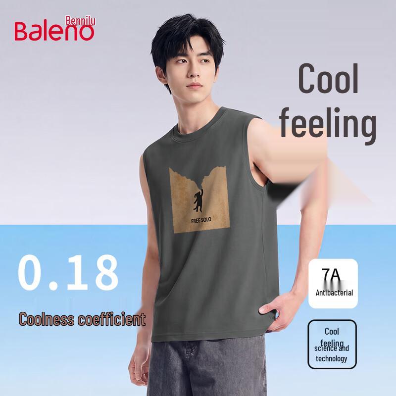 Baleno Men s Climbing Dog Sleeveless Round Neck Tank Top 3XL