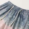Men's Plus Size Tie-Dye Gradient 2-Piece Set, Waffle Knit Tank Top & Shorts (5XL-11XL)