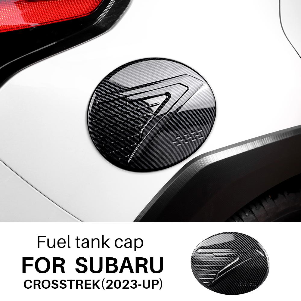 ABS For Subaru Crosstrek 2025 For Impreza 2025 Carbon Fiber Style Fuel Tank Cap Sticker Accessories Trim Lid Oil Box Decoration