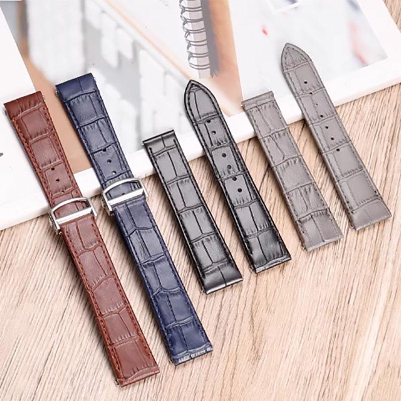 19mm 21mm Uhrenarmband für Cartier Santos WSSA0010 WSSA0009 WSSA0029 Schnellwechsel-Uhrenarmband Herren Krokodilmuster Lederband
