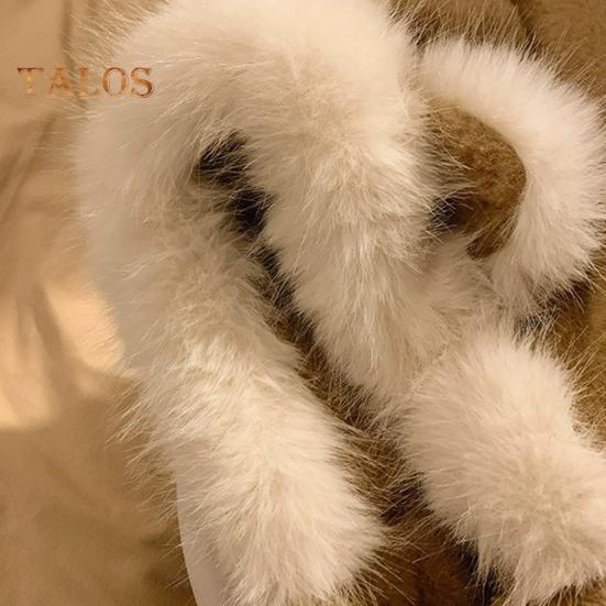 Kvinner Vinter integrert lue og skjerf tykk fleece varm tegneserie bjørn øredekor vindtett full beskyttelse utendørs reise i kaldt vær Snowboard