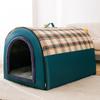 2024 New Dog Kennel Winter Warm Large Dog Oversized Dog House House Closed Winter Removable Golden Pet Four Seasons Use