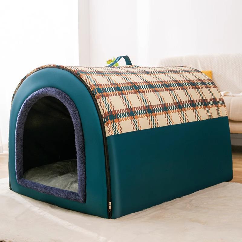 2024 New Dog Kennel Winter Warm Large Dog Oversized Dog House House Closed Winter Removable Golden Pet Four Seasons Use