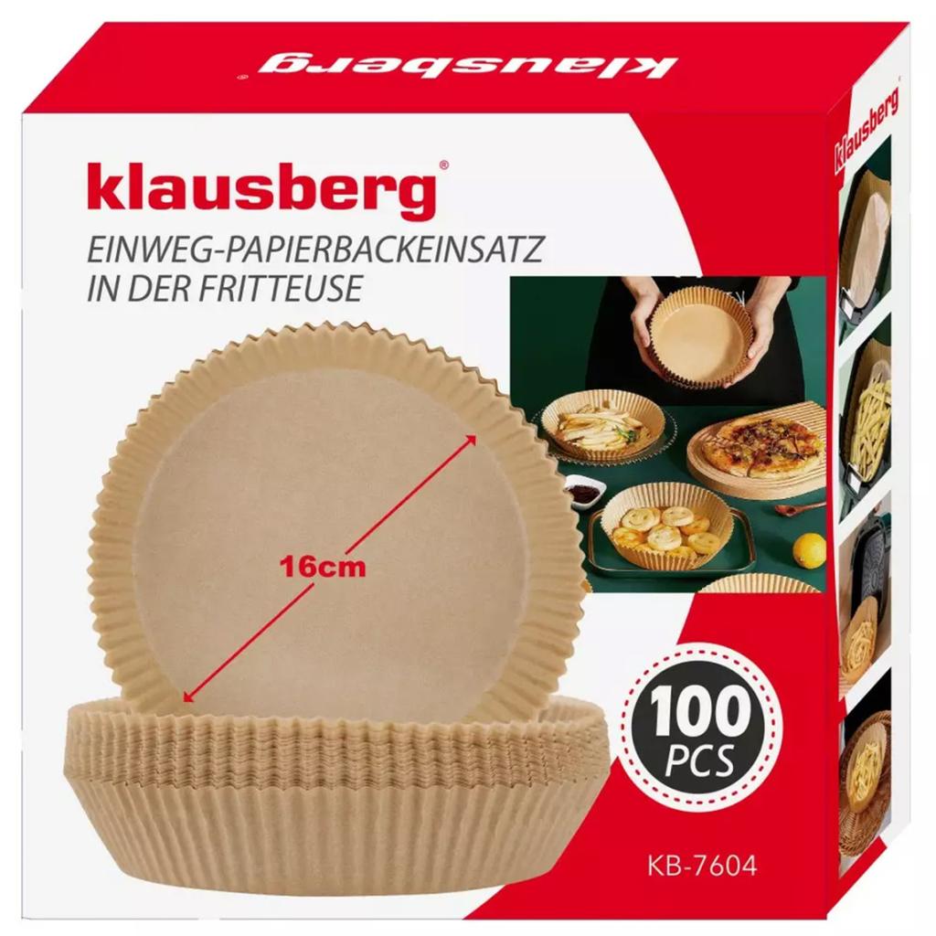 AIR FRYER PAPER LINERS 16cm 100pcs KLAUSBERG KB-7604