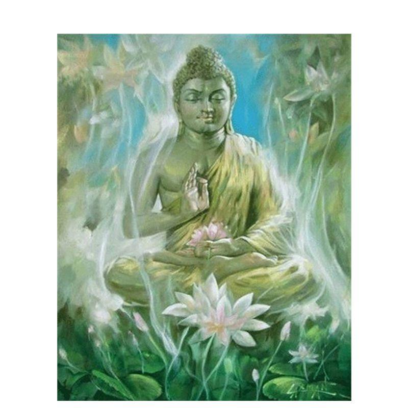 Diamant Malerei Buddhismus Strass Kunst 5D Diy Diamant Stickerei Religiöse Figuren Volle Runde Mosaik Hause Dezember