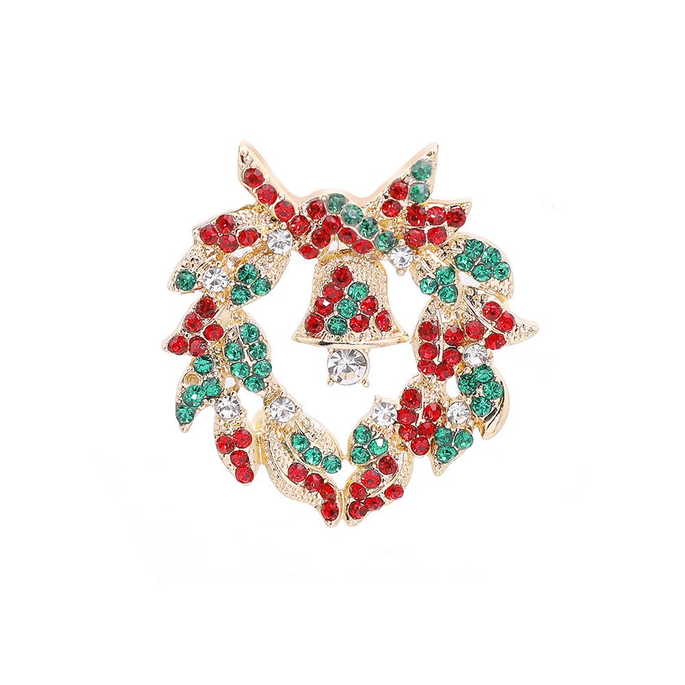 Versatile Cartoon Christmas Tree Brooch with Alloy & Diamonds for Halloween & Christmas