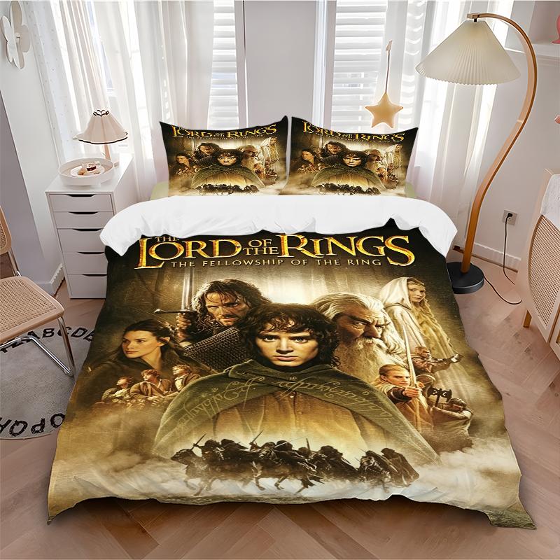 3Pcs Journey Through Middleearth Bedding Set Quilt Cover Pillowcase Home Christmas Xmas Halloween Gift 1 Duvet Cover 2 Pillowcase M924631