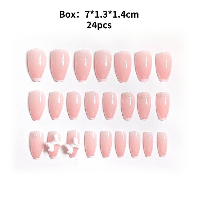 

Ручная работа Носимые ногти Мода Милый Трехмерный бант Изысканный стиль ногтей Патч