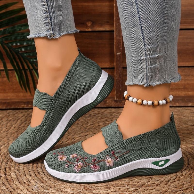 Damen Slip-On Bequeme Schuhe mit weicher Sohle für ältere Menschen, rutschfeste Sommerschuhe