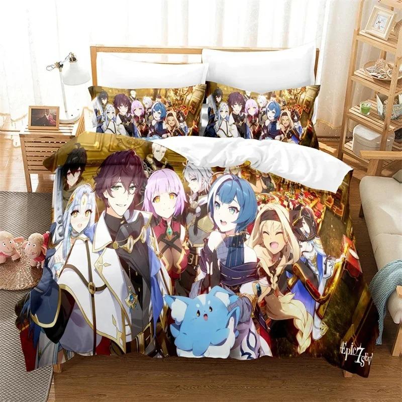 Game Epic Seven Bedding Set Single Twin Full Queen King Size Bed Set Adult Kid Bedroom Duvet cover Sets 3D Anime Bed Sheet Sets
