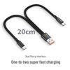 6A Dual Fast Charging Cable for Android, Type-C, and Apple - Two-in-One Car Charger Cable.