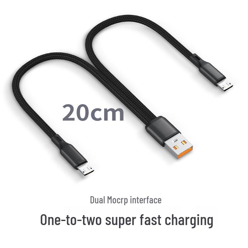 6A Dual Fast Charging Cable for Android, Type-C, and Apple - Two-in-One Car Charger Cable.