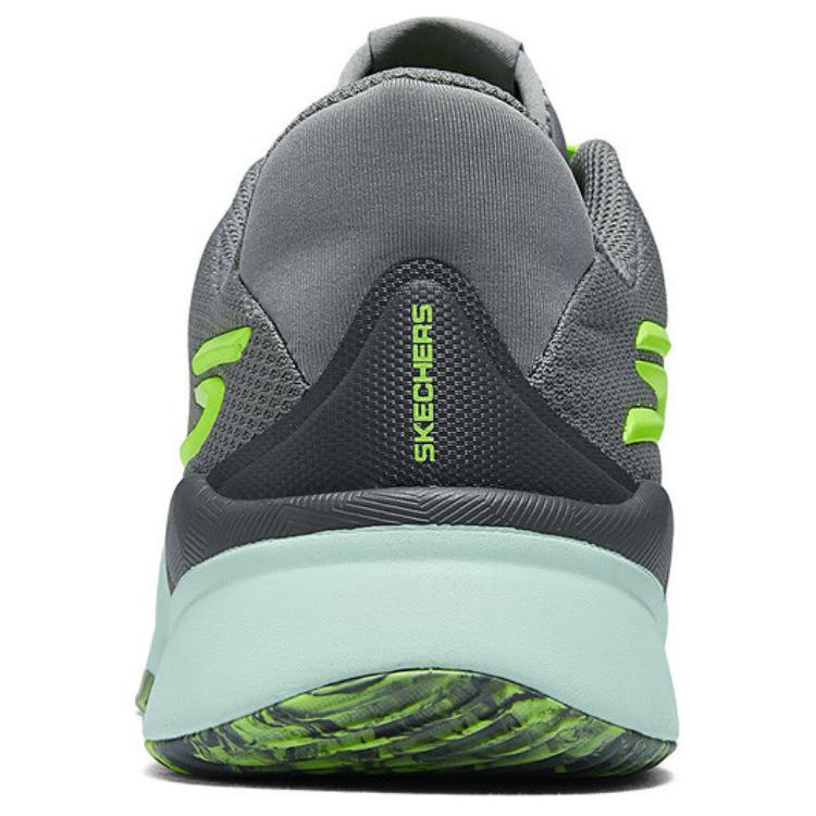 Skechers Fashionable Comfortable Lightweight Durable Low-Top Basketball Shoes Men sneaker Gray Green 253015-CCGR