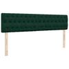 Ottoman Bed with Mattress Dark Green 160x200 Cm Velvet
