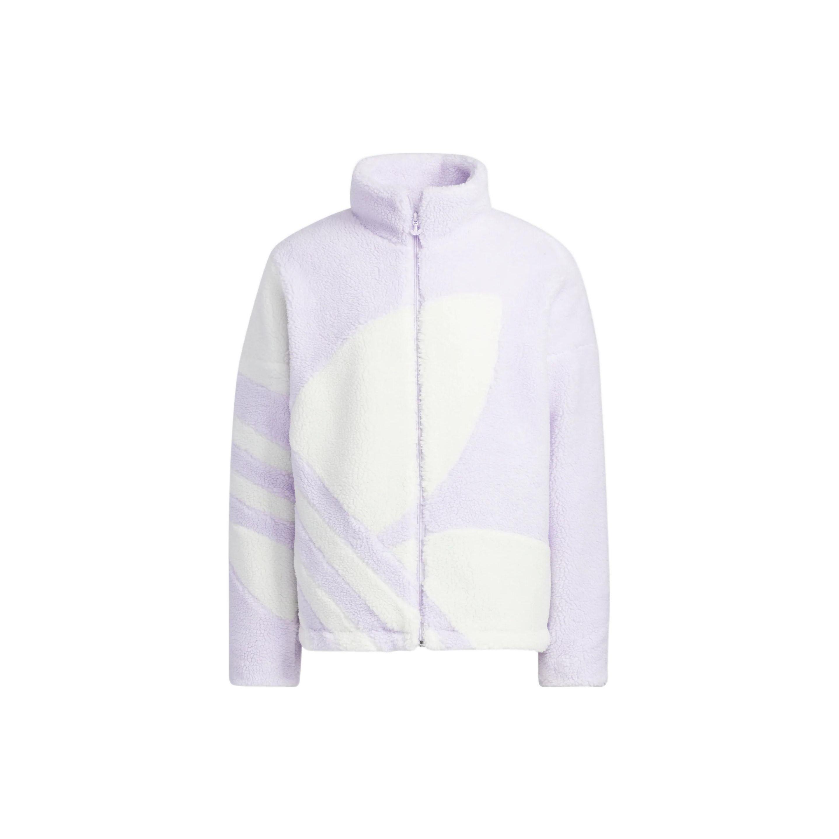 Adidas Originals Unisex Sherpa Jacket Tr Logo Purple HR3488 L
