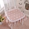 Pastoral Style Dining Chair Cushion Restaurant Decor Chair Cushions Non-slip Seat Mat With Lace Home Chair Seat Cushions Soft