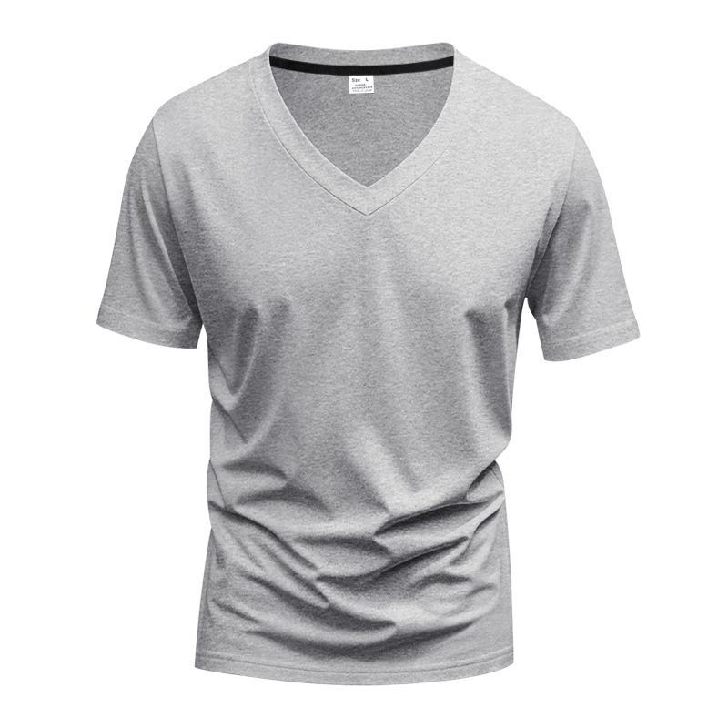American Style Summer Quick Dry Mens V Neck Short Sleeve T Shirt