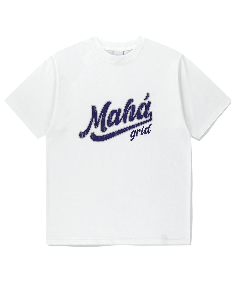 Maha Grid Vtg Script Tee White(Mg2Fmmt515A) White/Xl