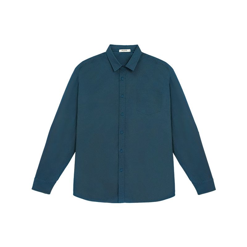 Bodydream New Slim-Fit Long-Sleeved Shirt for Men in Autum Pure Color Business Work Clothing Casual Versatile Shirt