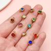 Gold Stainless Steel Zodiac Birthstone Jewelry: Necklace, Bracelet, Pendant with Colored Diamond Accents