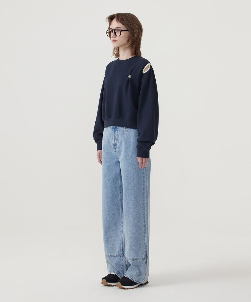 COVERNAT WOMAN Wide Denim Pants Light Blue